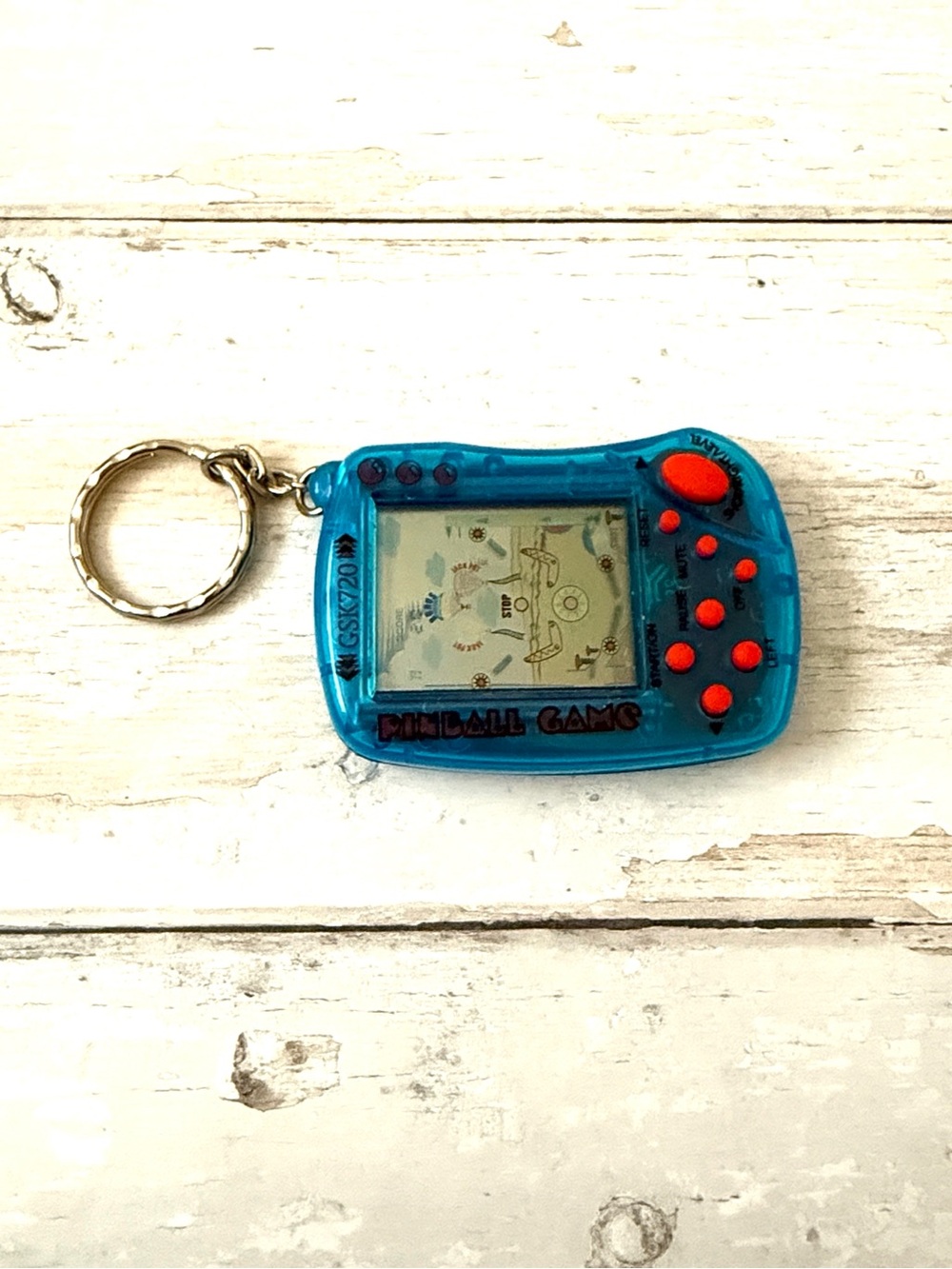 Pinball Games Keychain Pocket Games Electronic Toys Blue Working Condition